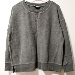 American Eagle Inside-Out Fleece Crewneck Sweatshirt Medium
